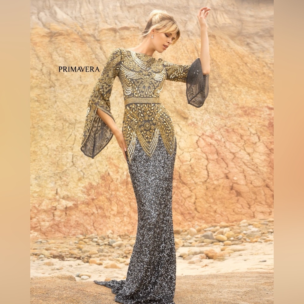NWT PRIMAVERA COUTURE LONG SLEEVE GOWN
